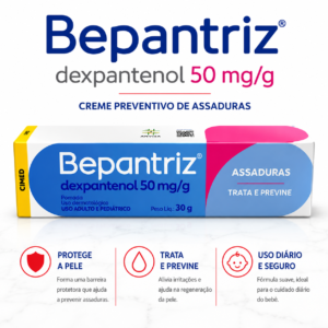 Bepantriz Dexpantenol 50 mg/g Creme Preventivo de Assaduras 30g