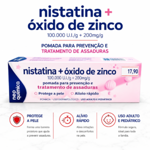 Nistatina + Óxido de Zinco Pomada para Assadura